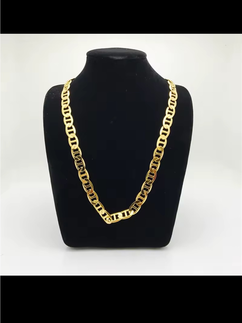 Men's Polished Gold-Link Statement Chain Necklace
